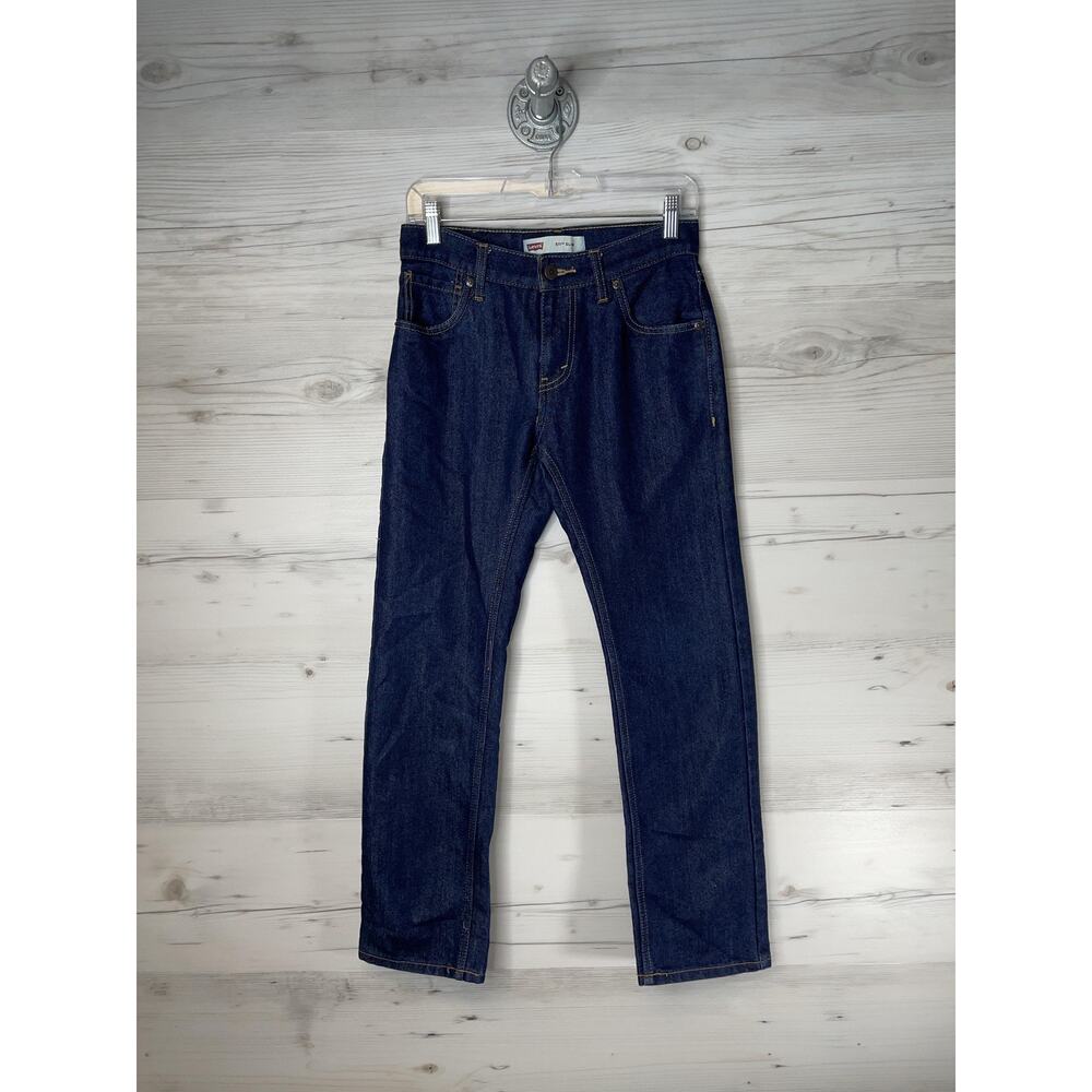 Levi's Jeans Youth 16 Regular 28x28 Indigo Denim 511 Slim Dark‎ Wash Zip Fly